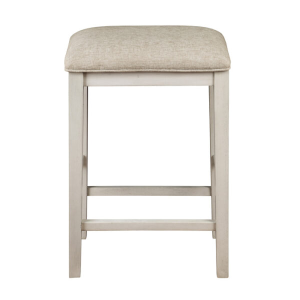 Brown and antique white Enfield Collection 4 PC Console+3 Stools Set By Homelegance 16