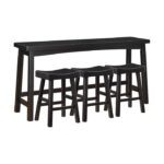 Black finish 4-Piece Pack Counter Height Set Caspian Collection By Homelegance 19