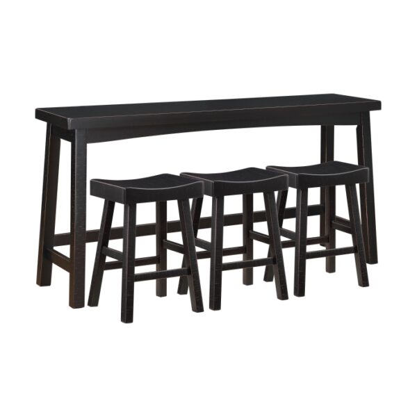 Black finish 4-Piece Pack Counter Height Set Caspian Collection By Homelegance 11