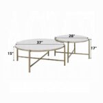 Zaidee Nesting Table Set with Natural Marble Top LV02797 By ACME 13