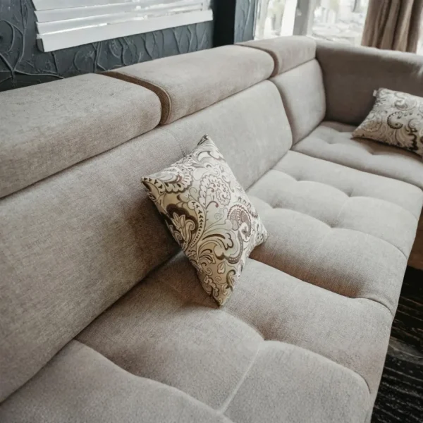 Light Gray Fabric Garda Sectional w/ Bed and Storage by ESF Furniture