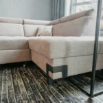 Light Gray Fabric Garda Sectional w/ Bed and Storage by ESF Furniture