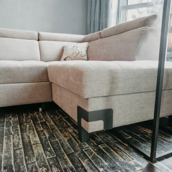 Light Gray Fabric Garda Sectional w/ Bed and Storage by ESF Furniture