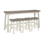 2-Tone finish (White and Coffee) 4-Piece Counter Height Set Caspian Collection By Homelegance Counter Mobilia Cleopatra 13 2-Tone finish (White and Coffee) 4-Piece Counter Height Set Caspian Collection By Homelegance 13