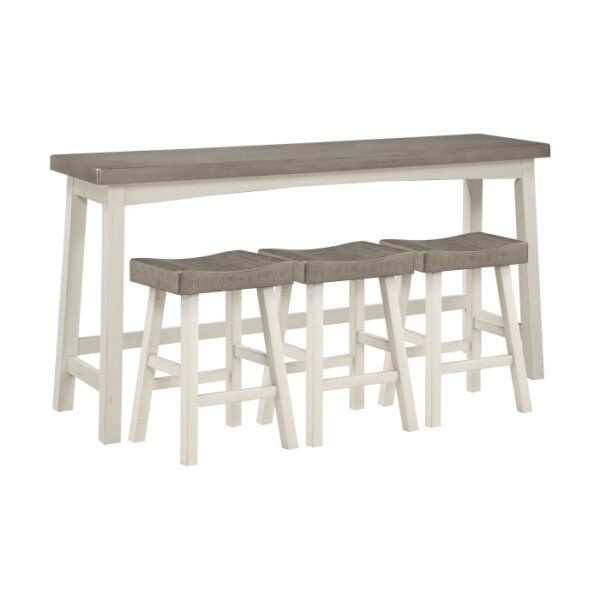 2-Tone finish (White and Coffee) 4-Piece Counter Height Set Caspian Collection By Homelegance 8