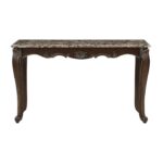 Faux wood cherry finish with gold tipping Balthasar Collection Sofa Table By Homelegance 9