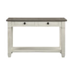 Rosy brown and antique white Granby Collection Sofa Table By Homelegance 13