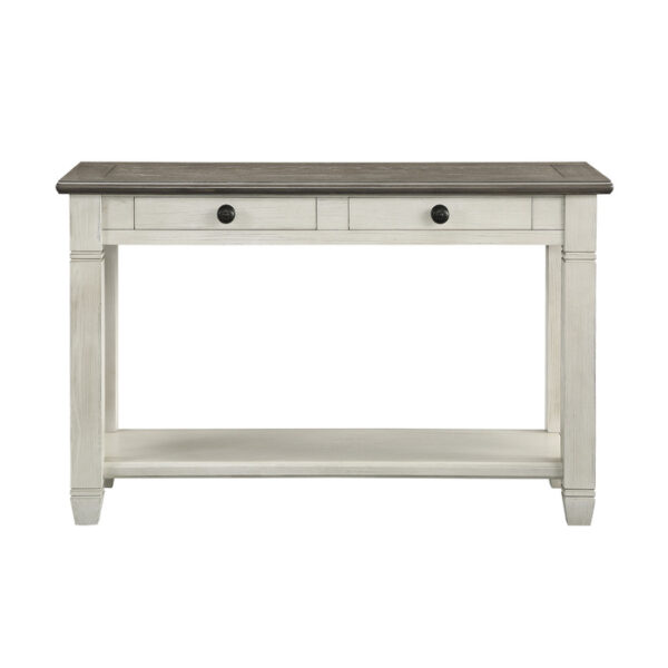 Rosy brown and antique white Granby Collection Sofa Table By Homelegance 8