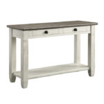 Rosy brown and antique white Granby Collection Sofa Table By Homelegance 14