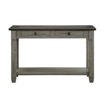 2-tone finish: coffee and antique gray Granby Collection Sofa Table By Homelegance