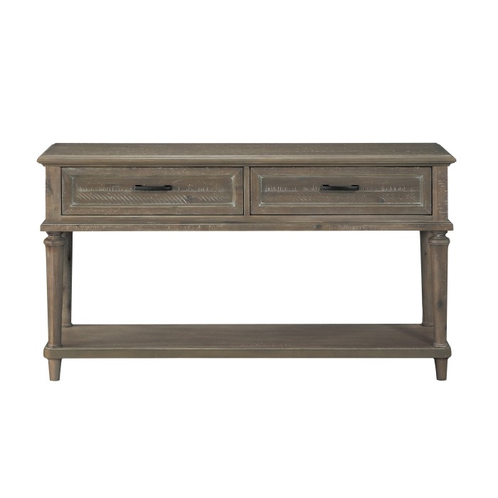 Driftwood light brown Cardano Collection Sofa Table With Two Functiona l By Homelegance 7