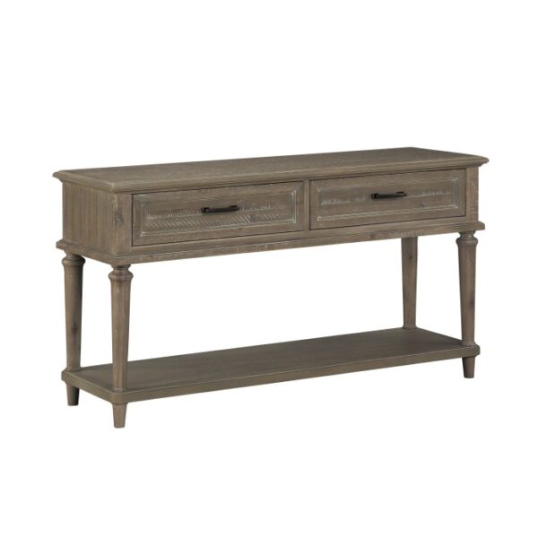 Driftwood light brown Cardano Collection Sofa Table With Two Functiona l By Homelegance 10