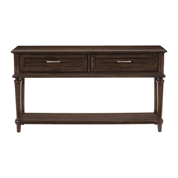 Driftwood light brown Drawer Cardano Collection Sofa Table With Two Functional By Homelegance