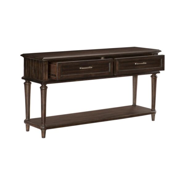 Driftwood light brown Drawer Cardano Collection Sofa Table With Two Functional By Homelegance 11