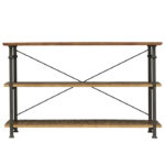 2-tone finish: rustic poplar finish and rustic black metal finish Factory Collection Sofa Table By Homelegance Sofa Tables Mobilia Cleopatra 13 2-tone finish: rustic poplar finish and rustic black metal finish Factory Collection Sofa Table By Homelegance 13