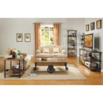 2-tone finish: rustic poplar finish and rustic black metal finish Factory Collection Sofa Table By Homelegance Sofa Tables Mobilia Cleopatra 17 2-tone finish: rustic poplar finish and rustic black metal finish Factory Collection Sofa Table By Homelegance 17