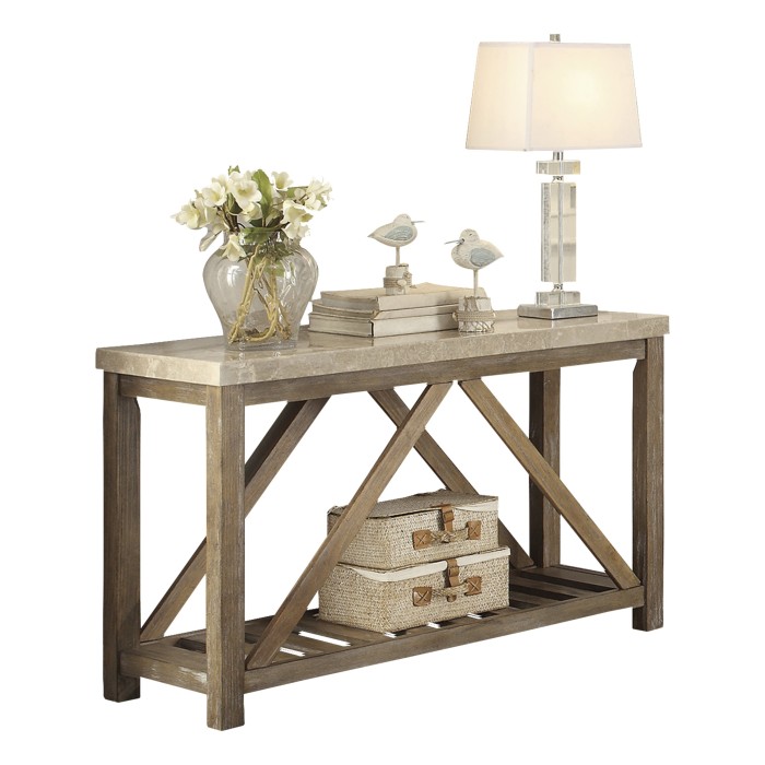 Weathered natural Ridley Collection Sofa Table By Homelegance