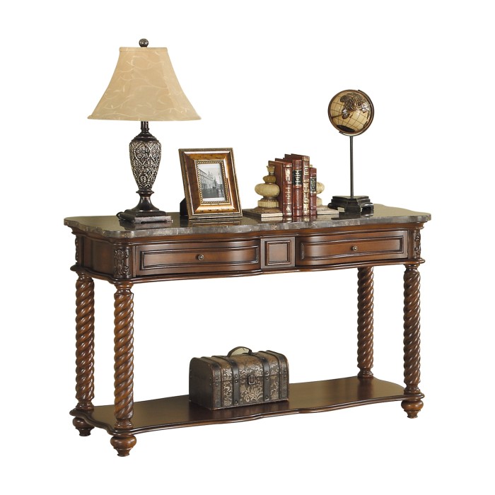 Mahogany Lockwood Collection Sofa Table By Homelegance