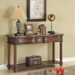 Mahogany Lockwood Collection Sofa Table By Homelegance 10