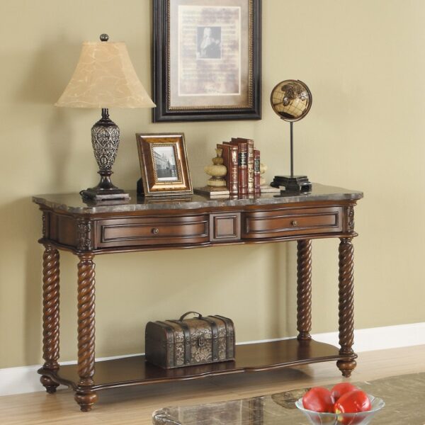 Mahogany Lockwood Collection Sofa Table By Homelegance 7