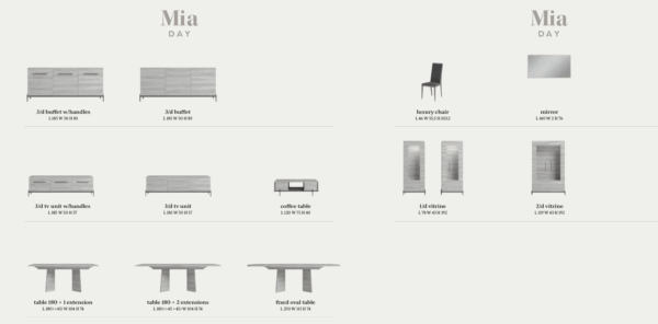 Gray Mia Dining Room Additional items p13575 By ESF Furniture 20