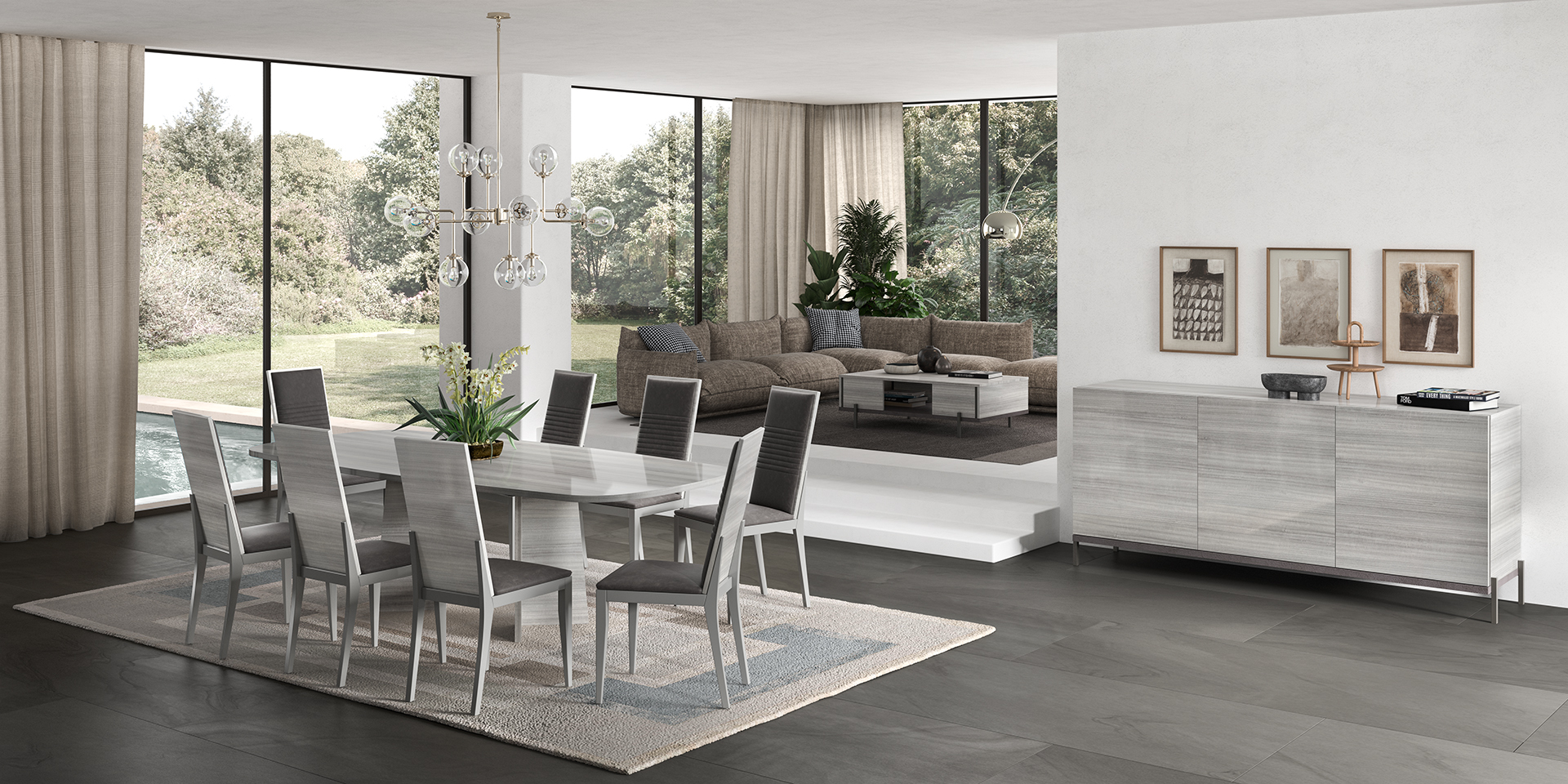 Gray Mia Dining Room Additional items p13575 By ESF Furniture