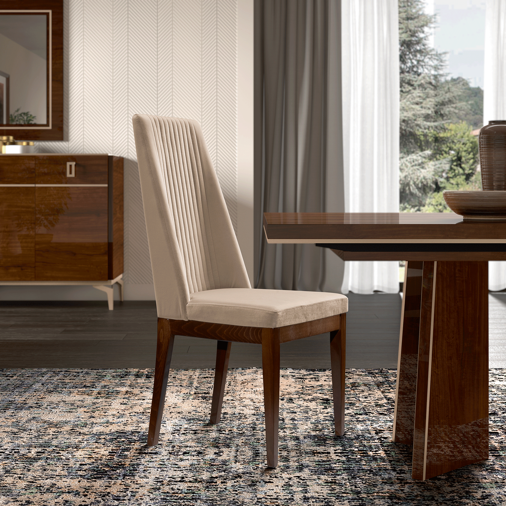 Velvet Beige Eva Chair p13586 By ESF Furniture
