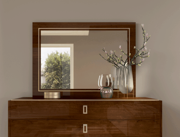 Tobacco Walnut Eva Dresser / Mirror p13579 By ESF Furniture 7