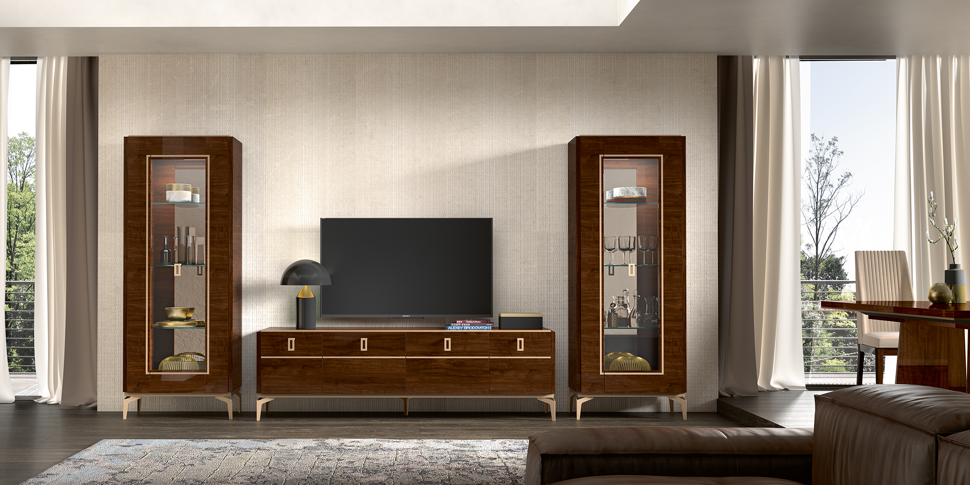 Tobacco Walnut Eva Entertainment p13574 By ESF Furniture