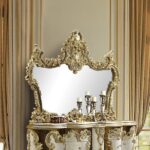 Hand Painted Brown Desiderius Mirror BD20004 By ACME 11