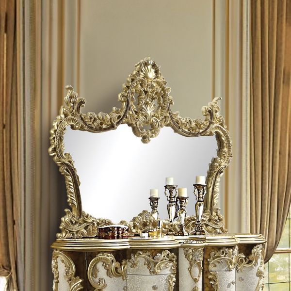 Hand Painted Brown Desiderius Mirror BD20004 By ACME