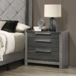 Gray Casimiro Nightstand BD02723 By ACME Luxury Bedroom Nightstands Mobilia Cleopatra 9 Gray Casimiro Nightstand BD02723 By ACME 9