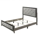 Gray Linen Casimiro Bed By ACME Luxury Beds Mobilia Cleopatra 13 Gray Linen Casimiro Bed By ACME 13