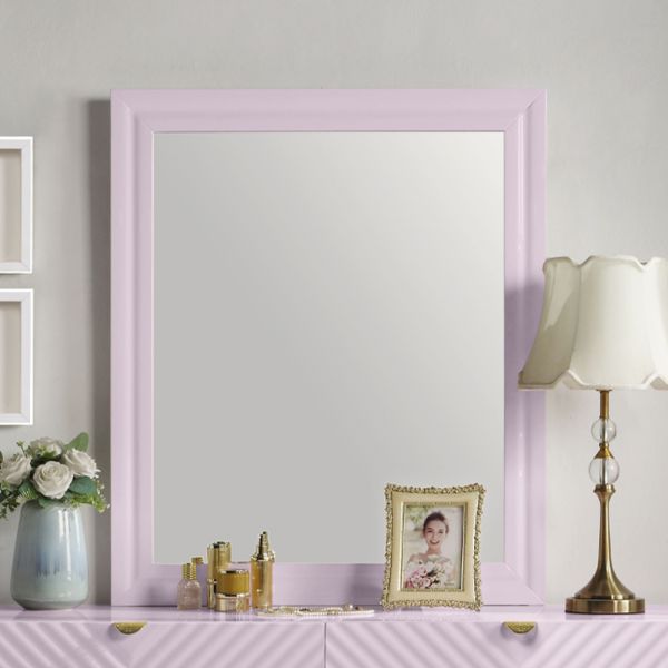 Pink High Gloss Finish Gaines Mirror BD02664 By ACME
