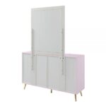 Pink High Gloss Finish Gaines Dresser BD02665 By ACME Luxury Bedroom Dressers & Mirrors Mobilia Cleopatra 21 Pink High Gloss Finish Gaines Dresser BD02665 By ACME 21