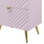 Pink High Gloss Finish Gaines Nightstand BD02663 By ACME Luxury Bedroom Nightstands Mobilia Cleopatra 21 Pink High Gloss Finish Gaines Nightstand BD02663 By ACME 21