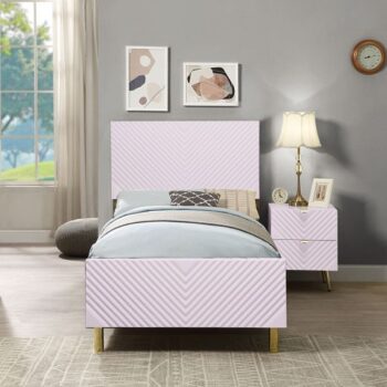 Pink High Gloss Finish Full Bed