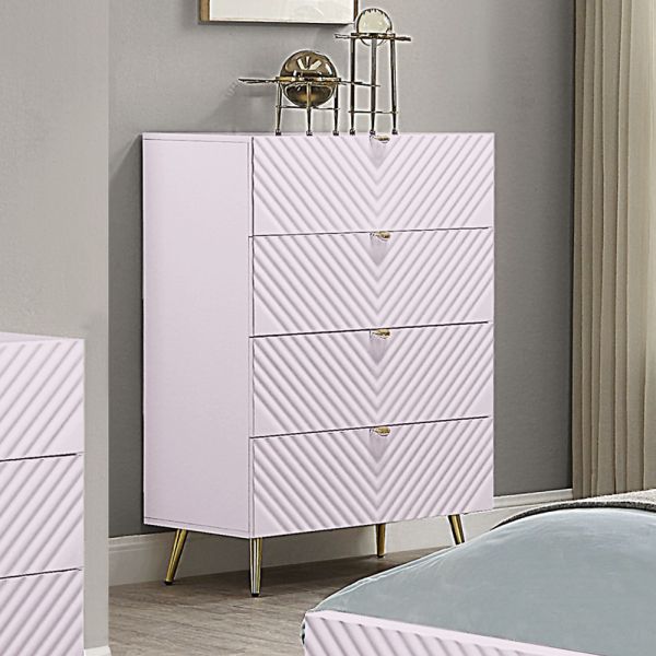 Pink High Gloss Finish Gaines Chest BD02666 By ACME