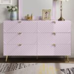 Pink High Gloss Finish Gaines Dresser BD02665 By ACME Luxury Bedroom Dressers & Mirrors Mobilia Cleopatra 17 Pink High Gloss Finish Gaines Dresser BD02665 By ACME 17