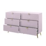 Pink High Gloss Finish Gaines Dresser BD02665 By ACME Luxury Bedroom Dressers & Mirrors Mobilia Cleopatra 18 Pink High Gloss Finish Gaines Dresser BD02665 By ACME 18