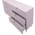 Pink High Gloss Finish Gaines Dresser BD02665 By ACME Luxury Bedroom Dressers & Mirrors Mobilia Cleopatra 20 Pink High Gloss Finish Gaines Dresser BD02665 By ACME 20