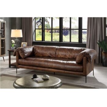 Mocha Leather Sofa