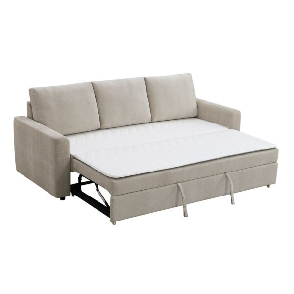 Beige Fabric Haran Sofa W/Sleeper LV03130 By ACME 10