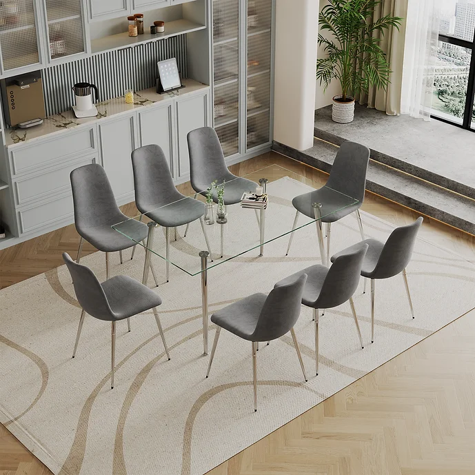 DT038S+DCK55S SET 9PC Dining Set By Artisan Furniture