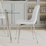 DT038S+DCK55S SET 5PC Rectangular Glass Dining Table For 4 Set By Artisan Furniture Luxury Dining Sets Mobilia Cleopatra 12 DT038S+DCK55S SET 5PC Rectangular Glass Dining Table For 4 Set By Artisan Furniture 12