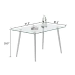 DT037S+DCK55S Glass Dining Table Set For 4 With Chairs By Artisan Furniture Luxury Dining Sets Mobilia Cleopatra 16 DT037S+DCK55S Glass Dining Table Set For 4 With Chairs By Artisan Furniture 16