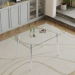DT037S+DCK55S Glass Dining Table Set For 4 With Chairs By Artisan Furniture Luxury Dining Sets Mobilia Cleopatra 17 DT037S+DCK55S Glass Dining Table Set For 4 With Chairs By Artisan Furniture 17