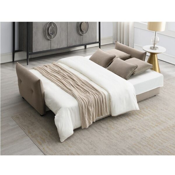 Beige Fabric Irina Sofa W/Sleeper LV03110 By ACME 14