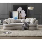 Beige Boucle Iniko Sofa W/6 Pillows LV02542 By ACME Luxury Sofas Mobilia Cleopatra 13 Beige Boucle Iniko Sofa W/6 Pillows LV02542 By ACME 13