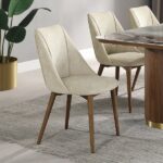 Beige Fabric & Walnut Finish Willene Side Chair DN03146 By ACME 15